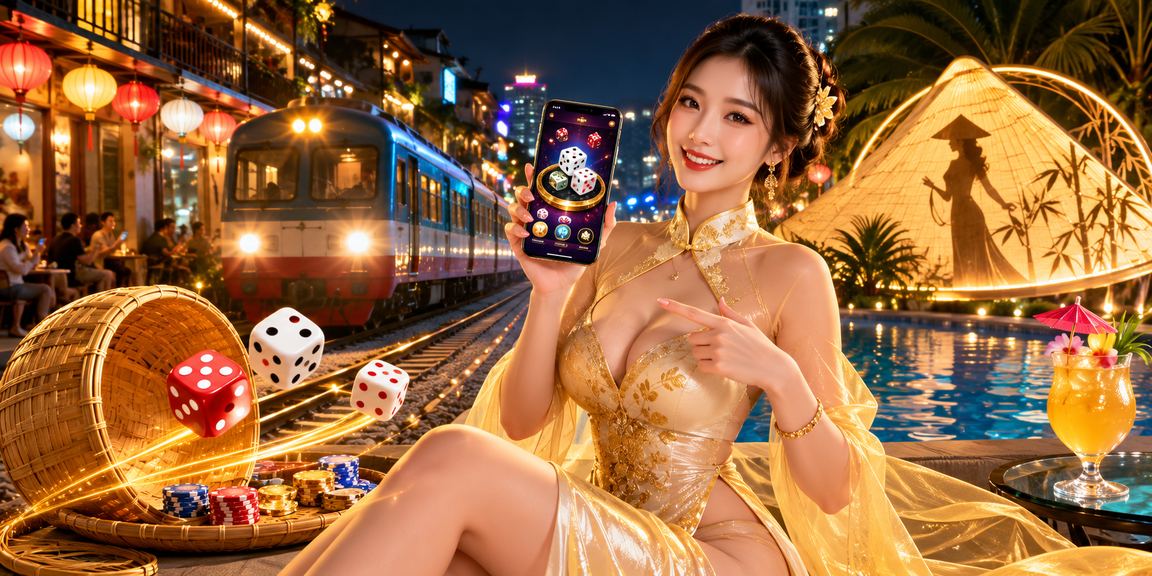 Người chơi Hà Nội tham gia Tài Xỉu với trang phục áo dài truyền thống trong không gian lễ hội