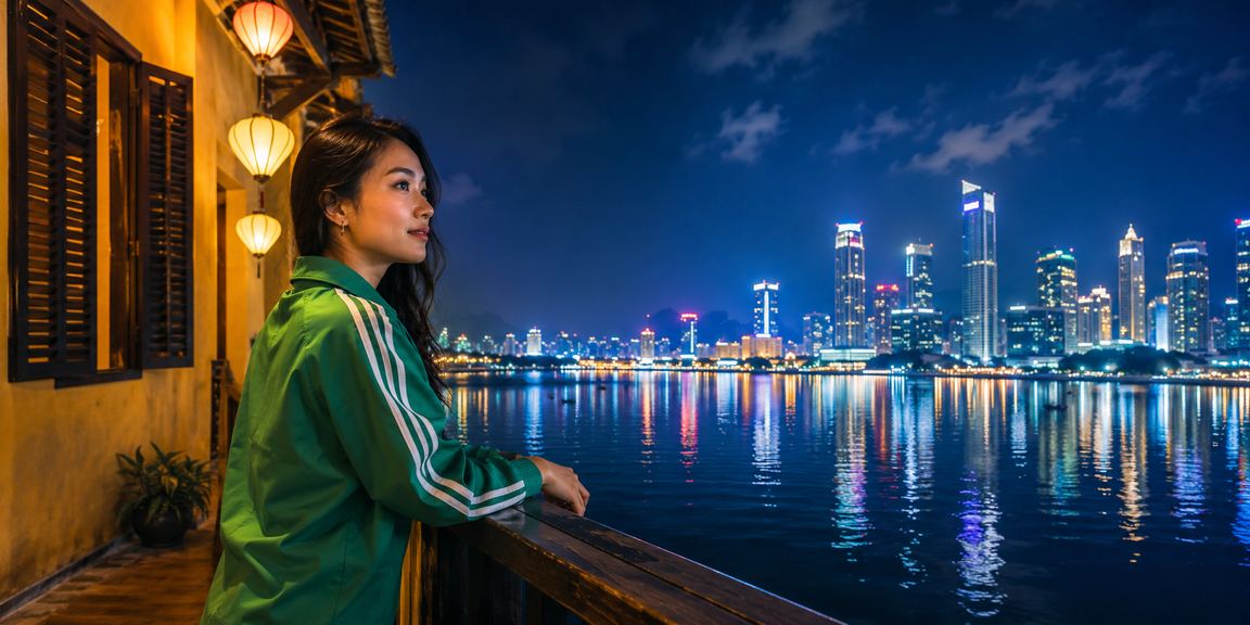 Người dùng Hội An tham gia sports betting trực tuyến trong không khí phố cổ lãng mạn